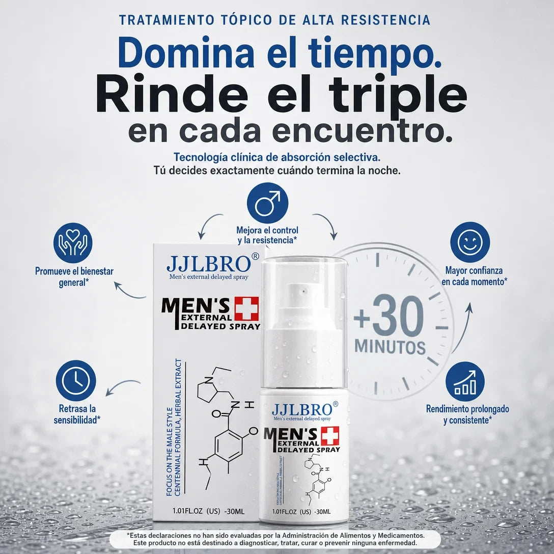 JJLBRO® | Spray para Durar Más Tiempo en la Intimidad.